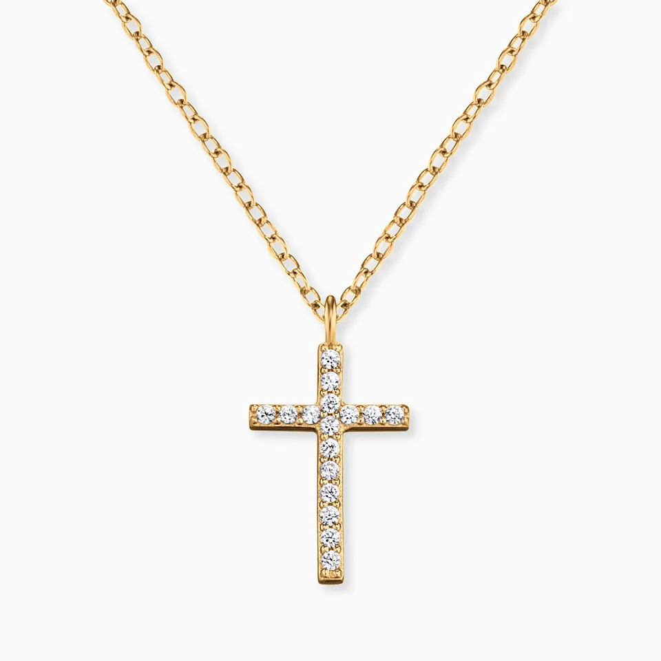 engelsrufer-diamond-collection-halskette-375er-gold-kreuz-mit-diamanten image 1