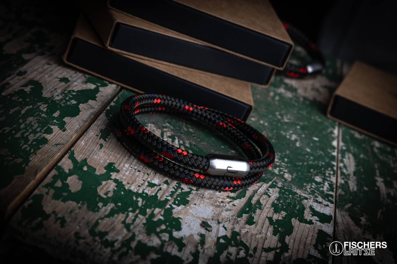 fischers-fritze-garnele-gunnar-segeltau-armband-olivgr-n-marineblau-rot image 3