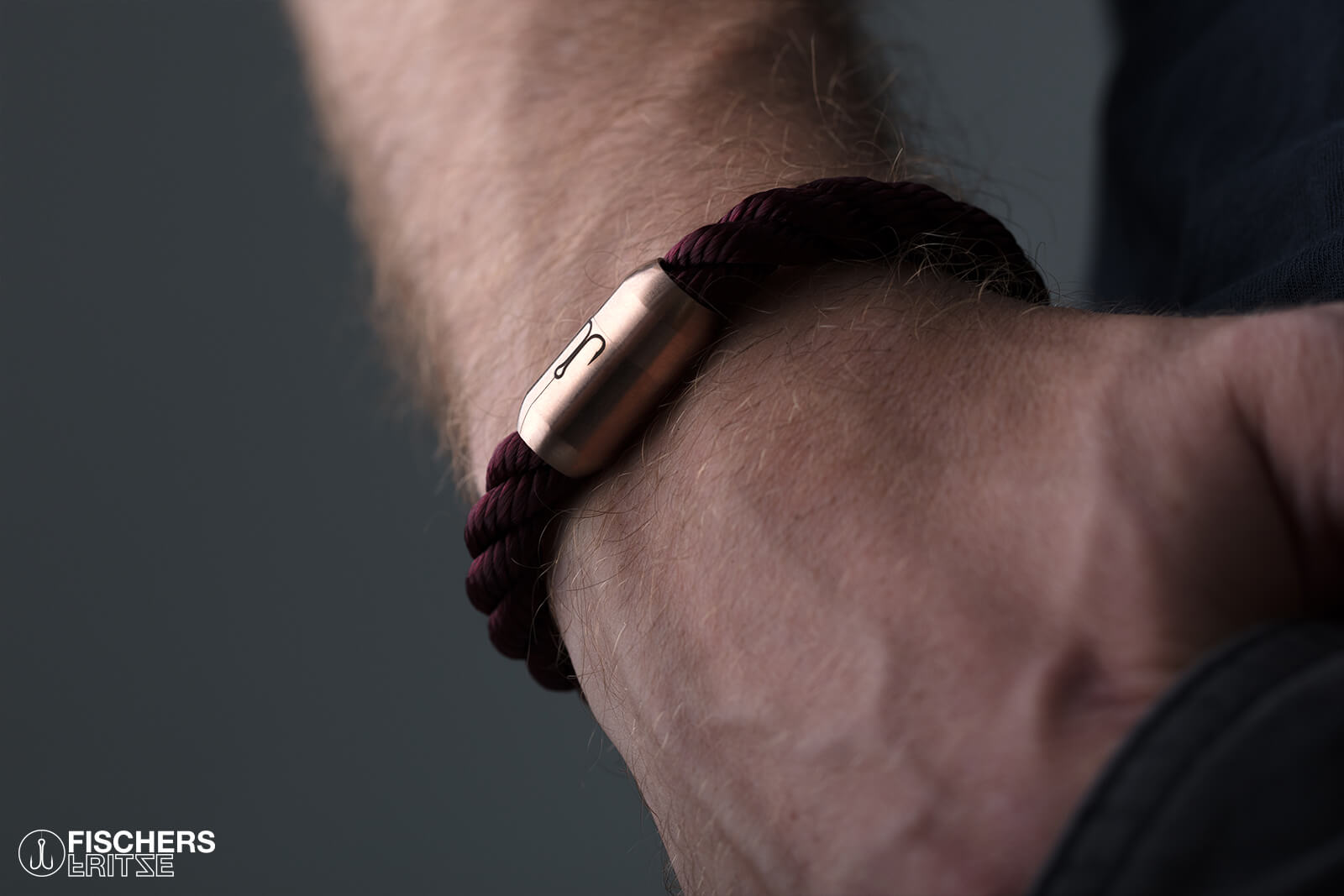 fischers-fritze-k-nigsmakrele-kurt-armband-dunkelrot-gedreht image 2