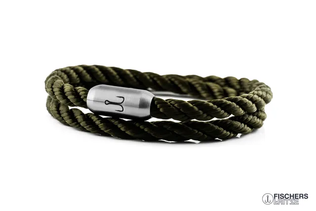 fischers-fritze-garnele-theodor-segeltau-armband-olivgr-n-gedreht-6mm image 1
