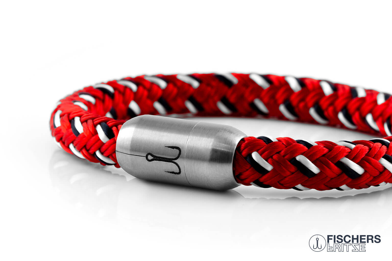 fischers-fritze-makrele-inseledition-sylt-segeltau-armband-rot-marineblau-wei image 5