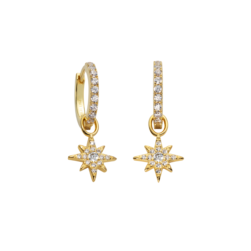 paul-hewitt-windrose-hoops-gold-creolen-aus-925er-sterling-mit-zirkonia image 1
