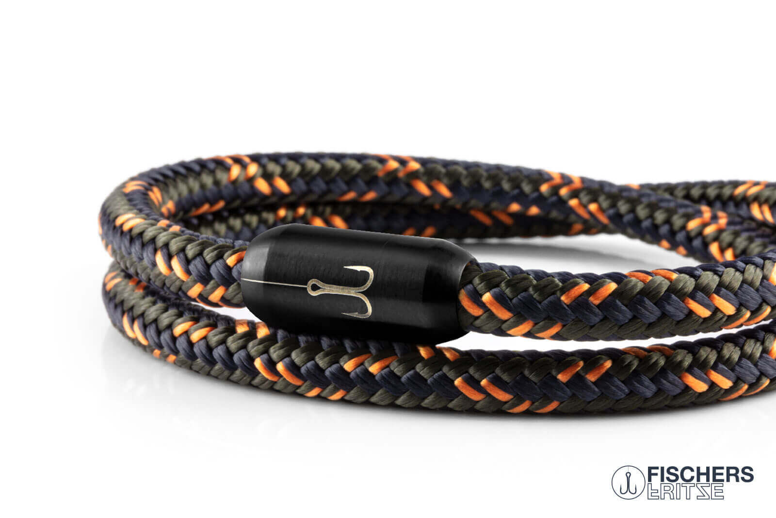 fischers-fritze-torpedogarnele-erich-armband-olivgr-n-marineblau-orange image 5
