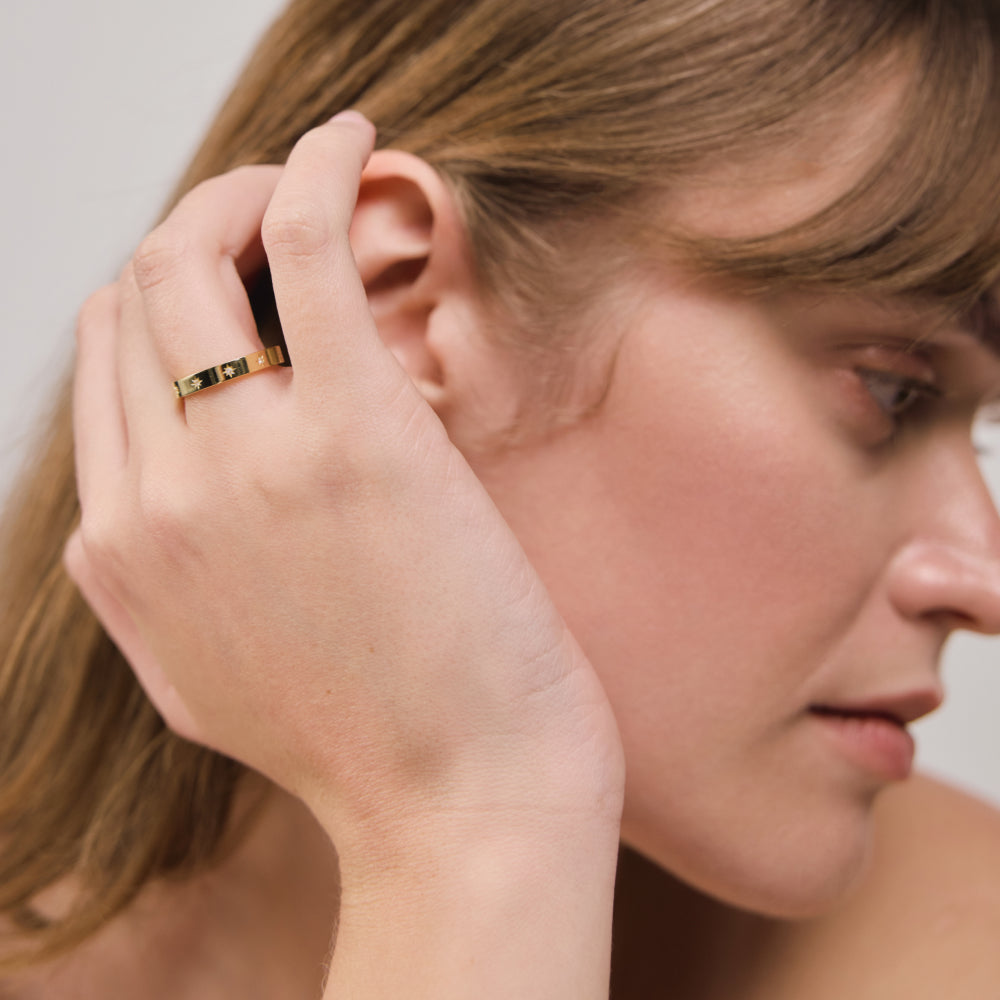 paul-hewitt-windrose-intuition-ring-gold-damen-kompassring-925er-silber-zirkonia image 3
