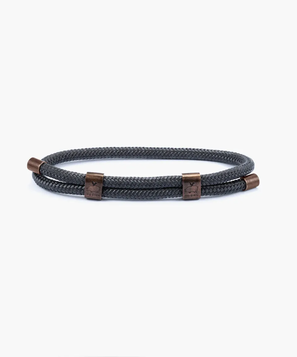 pig-hen-little-lewis-dbl-herren-seilarmband-slate-gray-bronze image 1