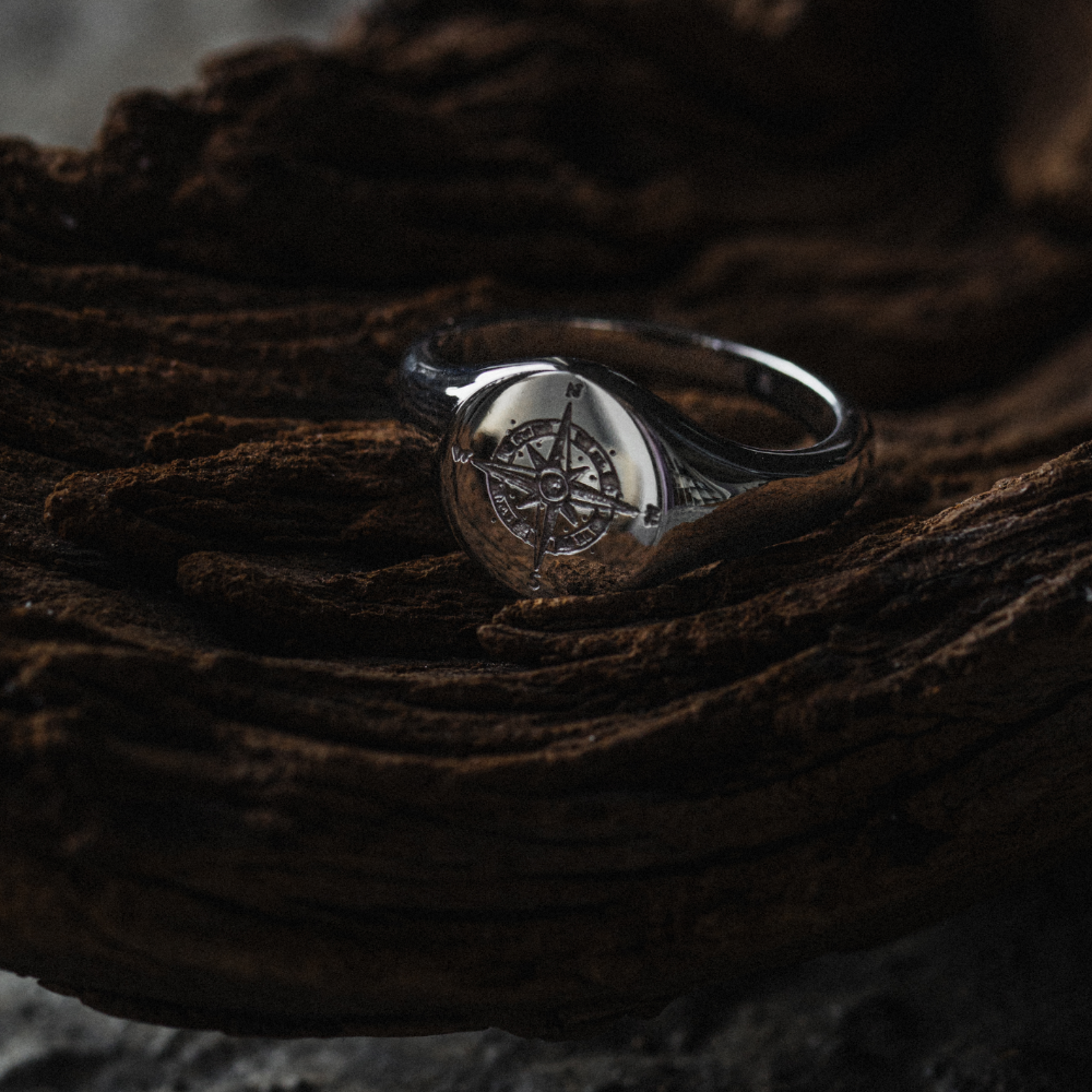 paul-hewitt-signet-ring-windrose-silber-herren-siegelring image 2