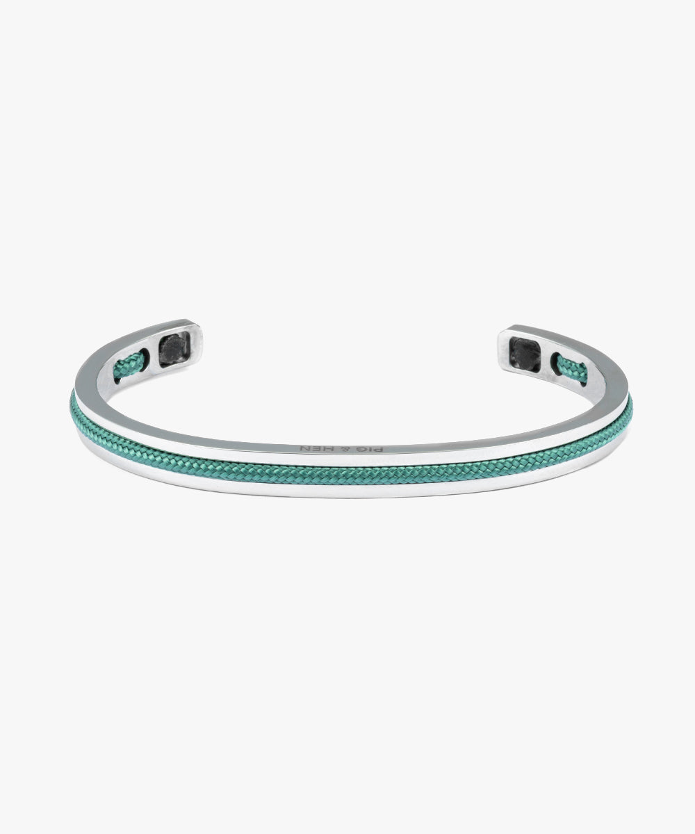 pig-hen-navarch-6mm-cuff-armband-patina-green-silber image 1