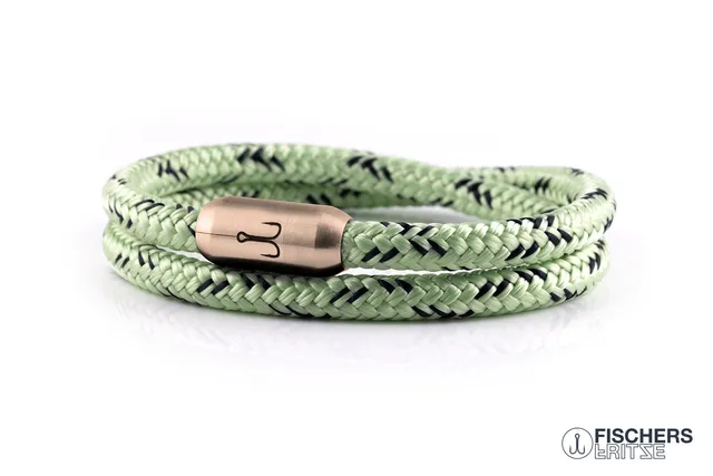 fischers-fritze-k-nigsgarnele-malte-segeltau-armband-6mm-mint-marineblau image 1