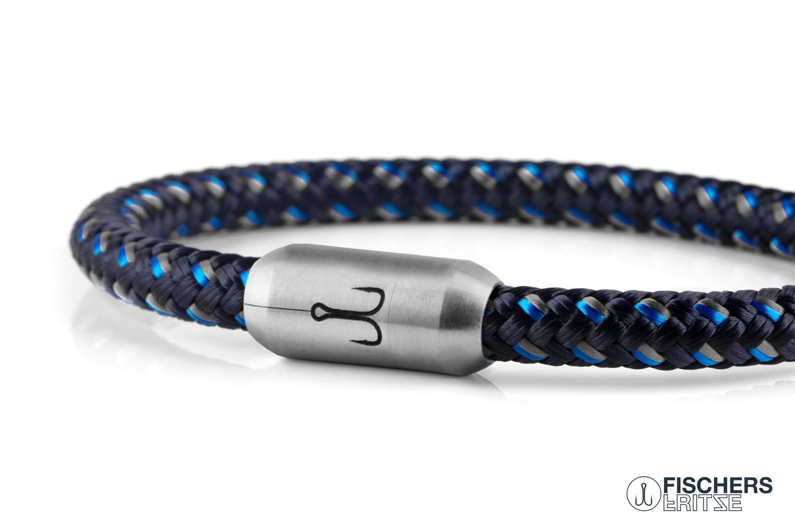 fischers-fritze-krabbe-ferdinanda-armband-marineblau-stahlblau-grau-6-mm image 6