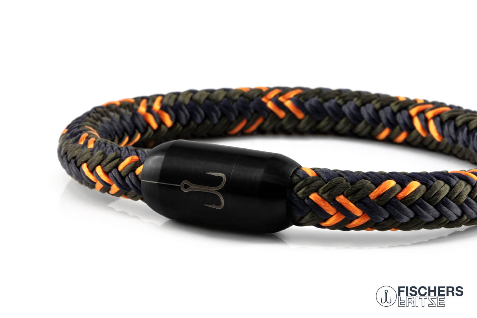 fischers-fritze-torpedomakrele-erich-segeltau-armband-olivgr-n-marineblau-orange image 5