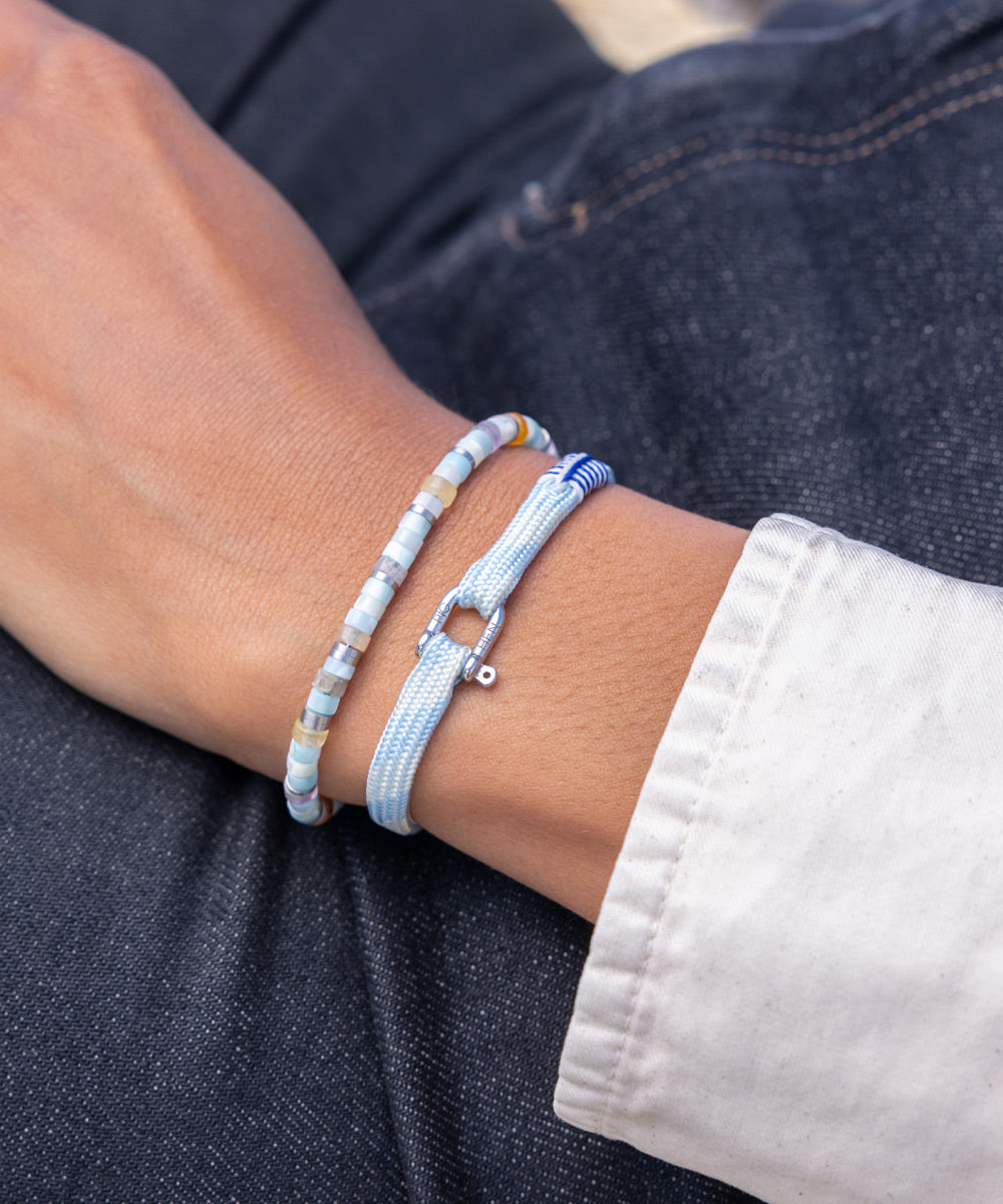 pig-hen-franky-armband-arctic-blue-cream-silber-damen image 2