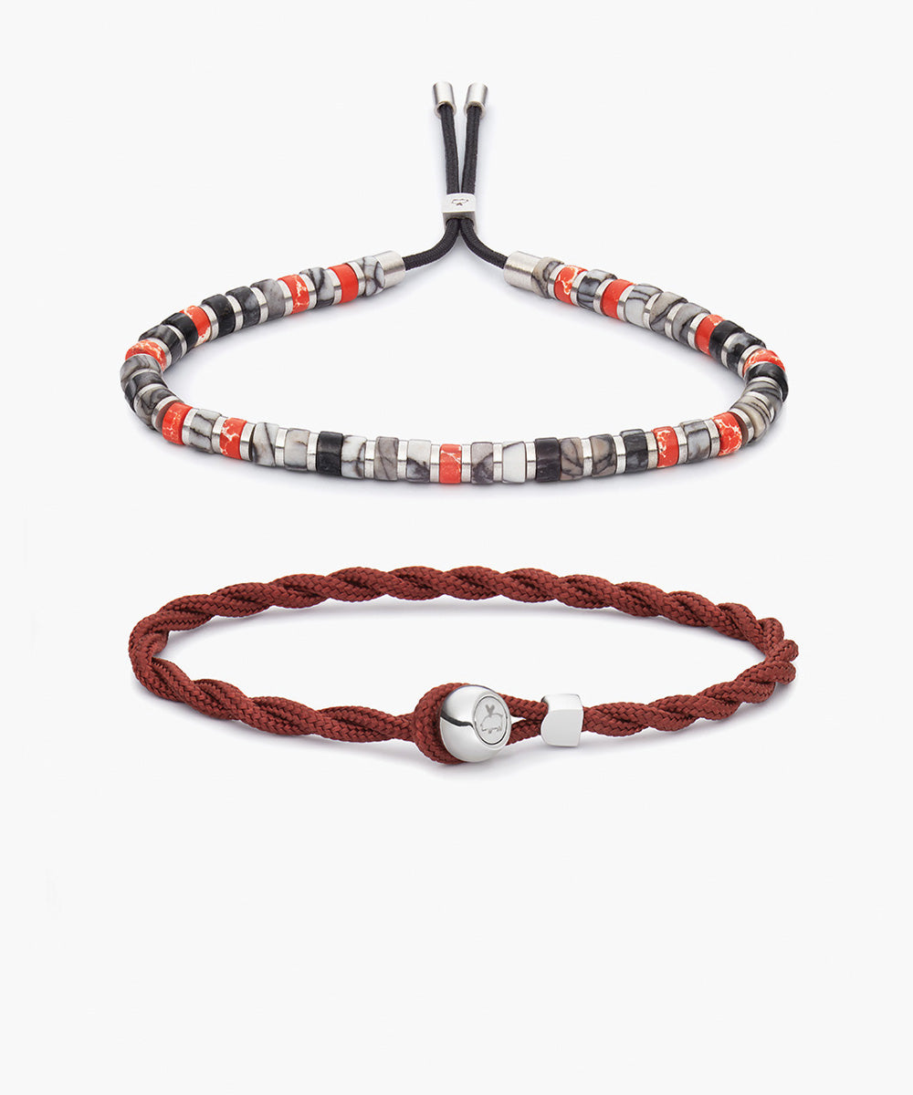 pig-hen-easy-ed-brontide-4mm-lillehammer-armband-set-velvet-red-brontide-silber image 1