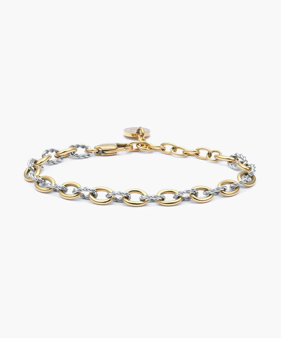 pig-hen-eva-bi-color-damenarmband-edelstahl-gold-silber image 1