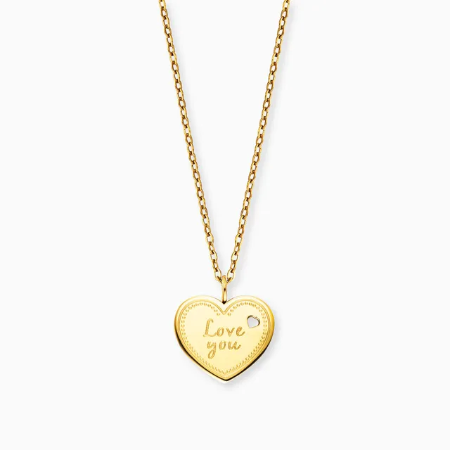 mysteel-by-engelsrufer-halskette-edelstahl-gold-herz-love-you-mit-gru-karte image 1