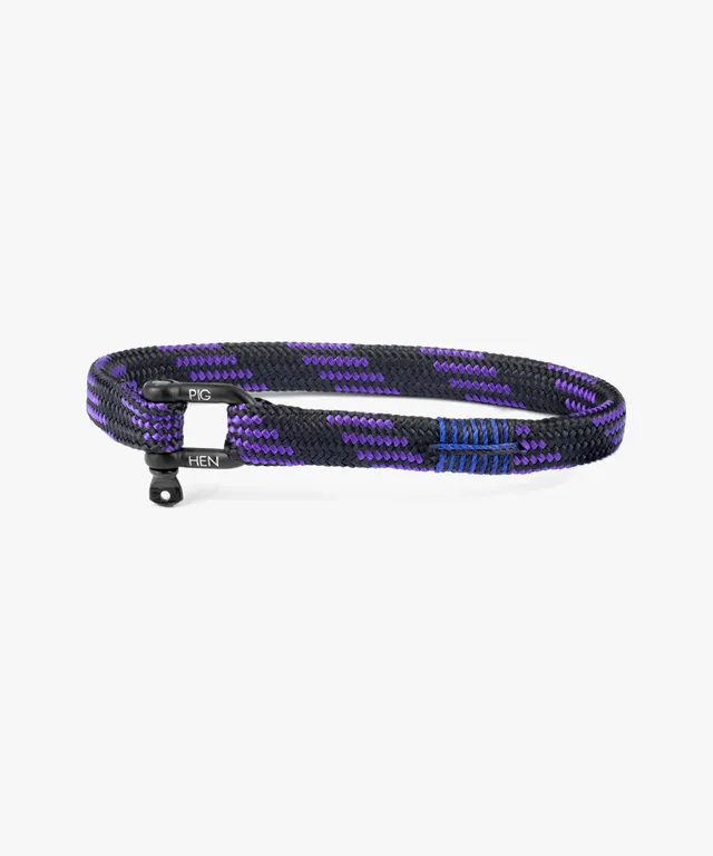 pig-hen-vicious-vik-armband-herren-black-royal-purple-seilarmband image 1