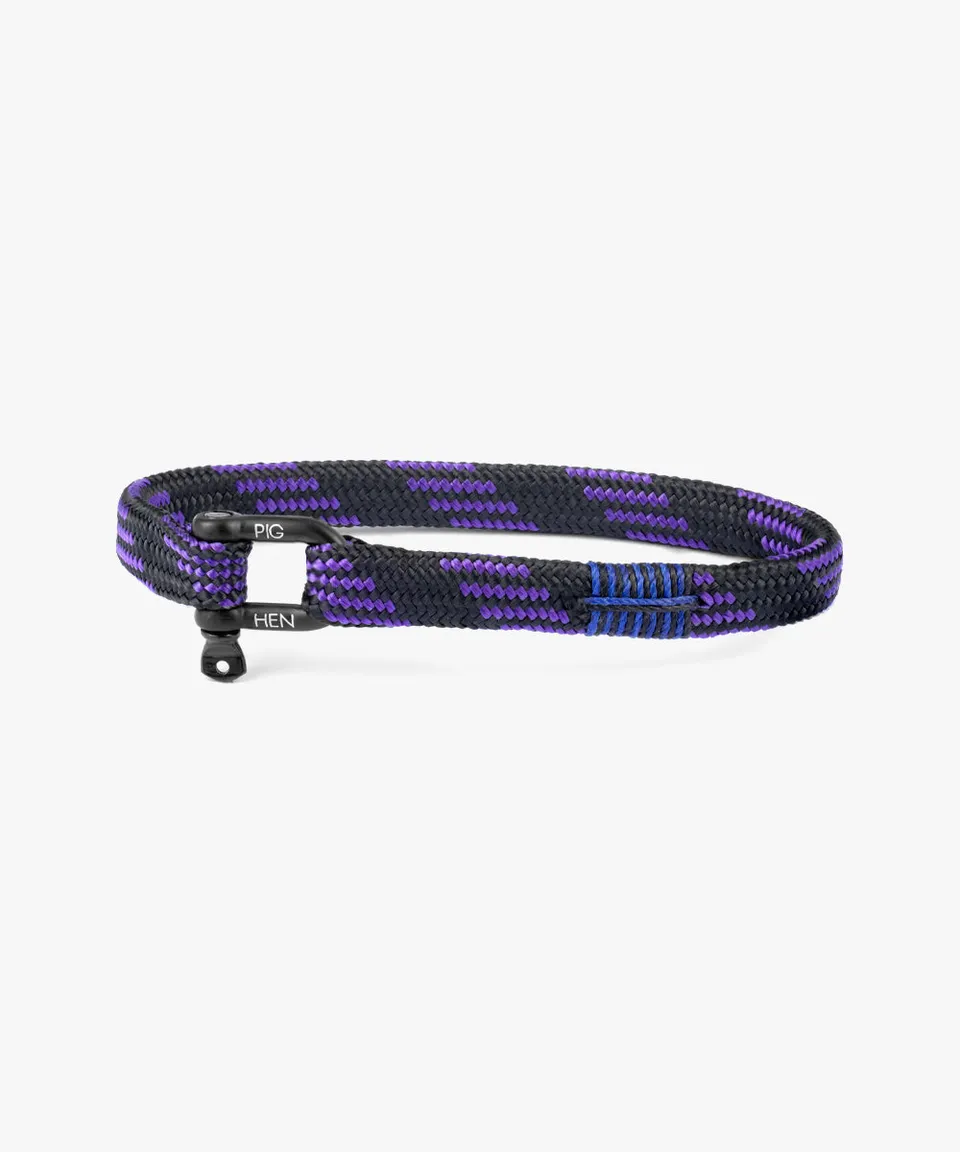 pig-hen-vicious-vik-armband-herren-black-royal-purple-seilarmband image 1