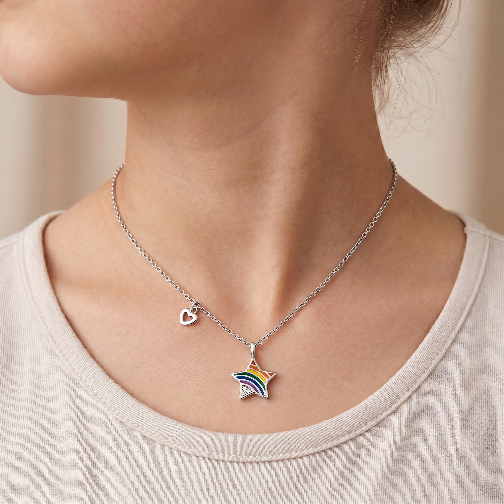engelsrufer-kinder-halskette-edelstahl-herz-mit-zirkonia-multicolor-2 image 2