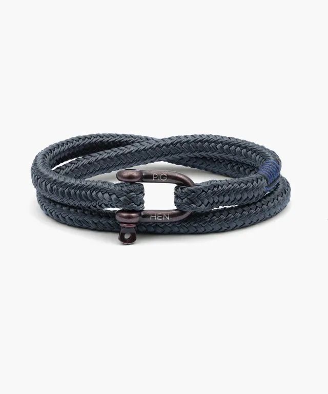pig-hen-salty-steve-slate-gray-bronze-herren-seilarmband-grau image 1