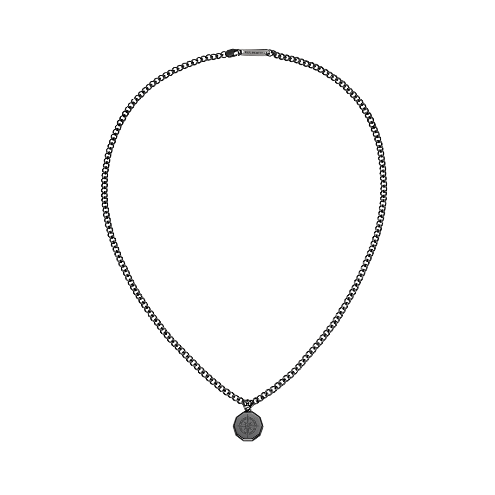 paul-hewitt-windrose-iii-halskette-schwarz-herren-ocean-steel image 1