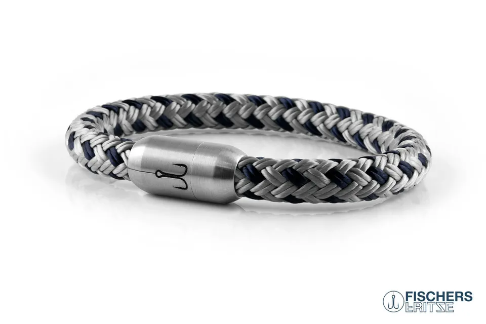 fischers-fritze-makrele-alfred-armband-silbergrau-marineblau-8-mm image 1