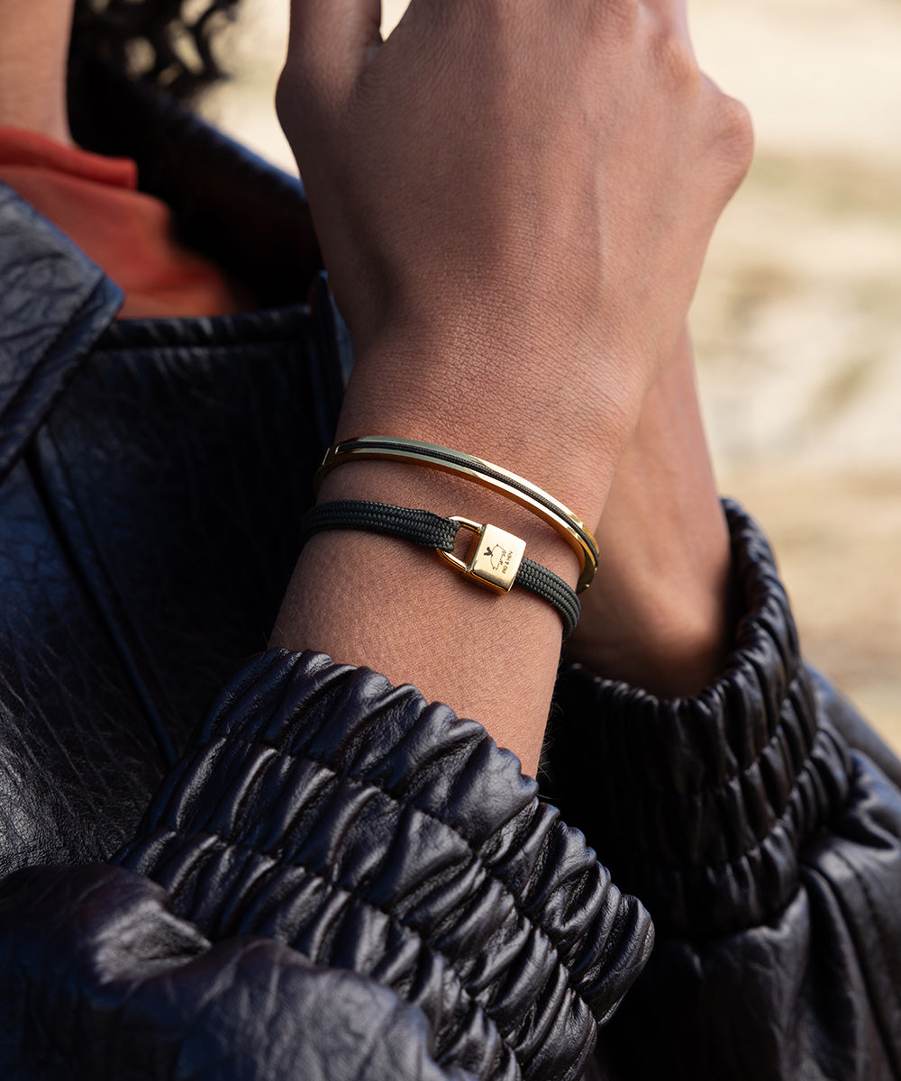 pig-hen-billy-army-gold-damen-seilarmband-gr-n-gold image 2