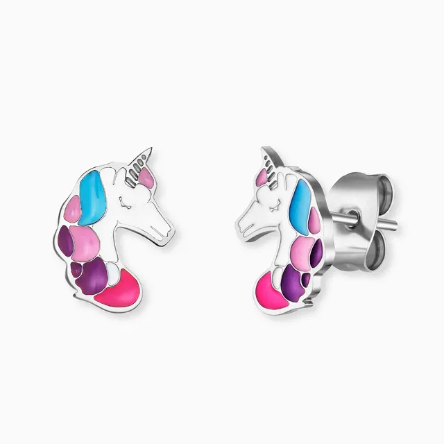 herzengel-by-engelsrufer-kinder-ohrstecker-edelstahl-einhorn-emaille image 1