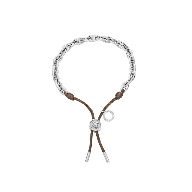 paul-hewitt-turtle-anchor-chain-armband-silber-driftwood-brown image 1