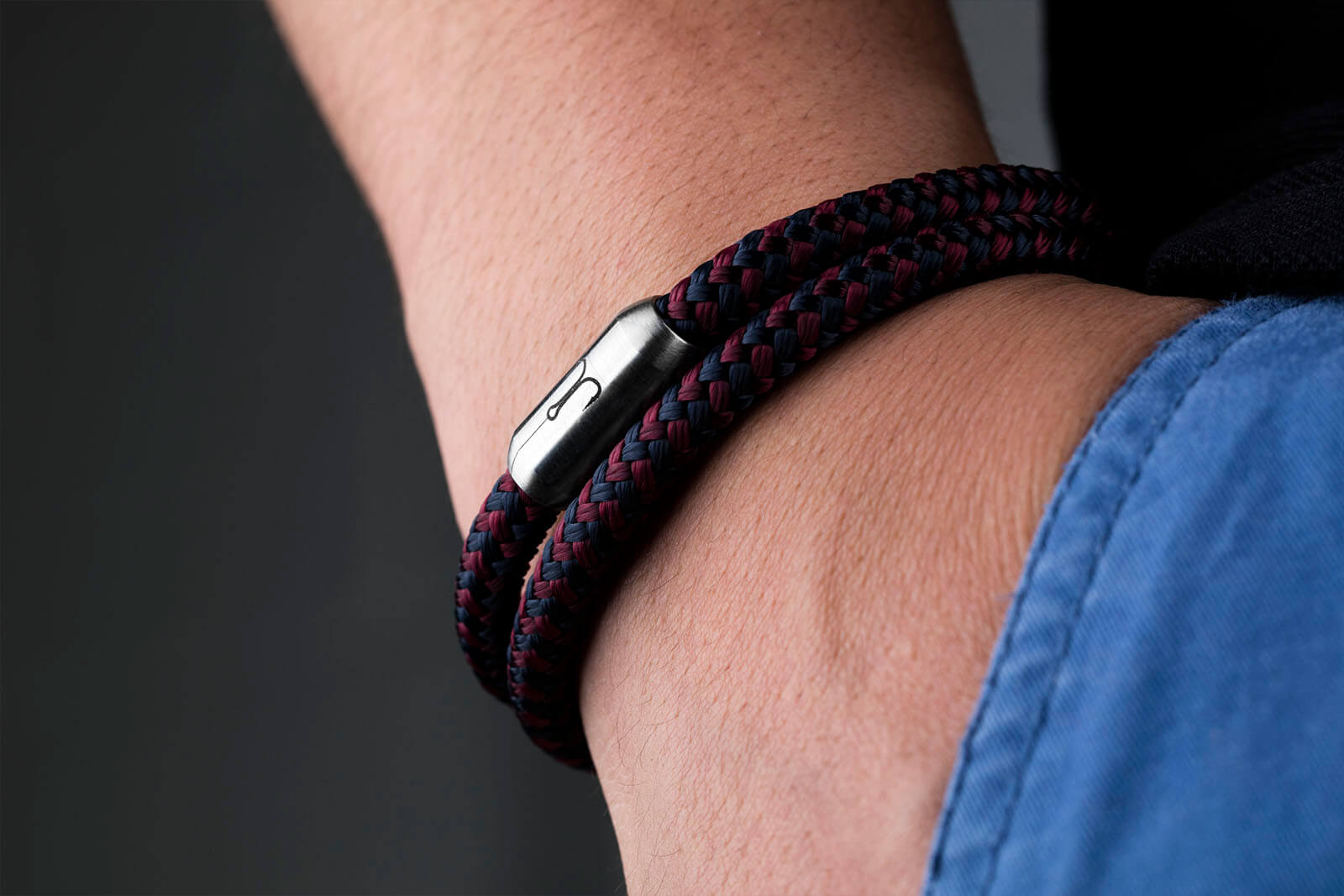 fischers-fritze-garnele-bruno-armband-marineblau-dunkelrot image 2