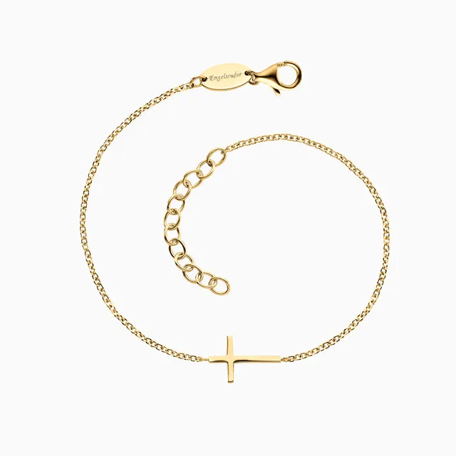 engelsrufer-armband-925er-silber-kreuz-gold image 1