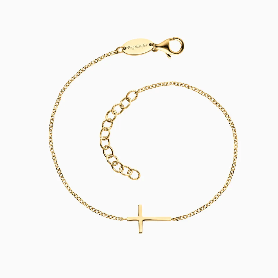 engelsrufer-armband-925er-silber-kreuz-gold image 1
