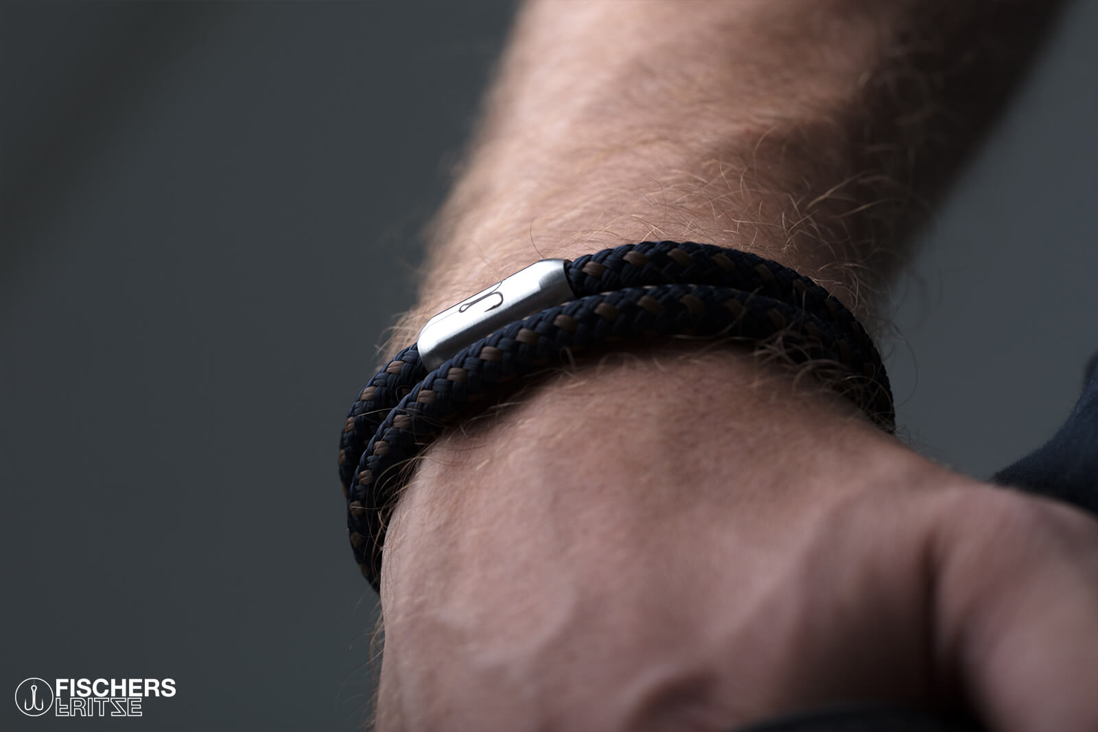 fischers-fritze-garnele-fynn-armband-marineblau-braun image 2