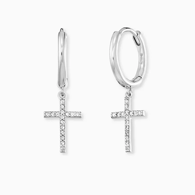 engelsrufer-creolen-925er-silber-kreuz-mit-zirkonia image 1