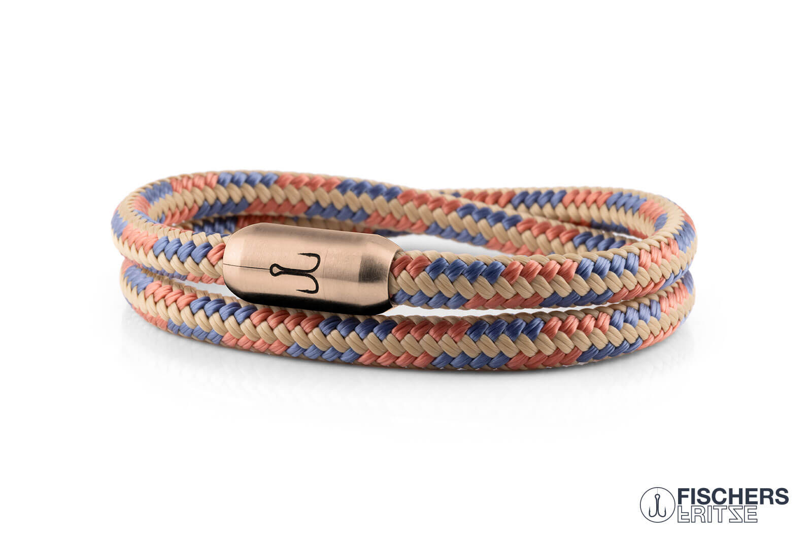 fischers-fritze-k-nigsgarnele-sienna-armband-6mm-natur-altrosa-pastelblau image 1