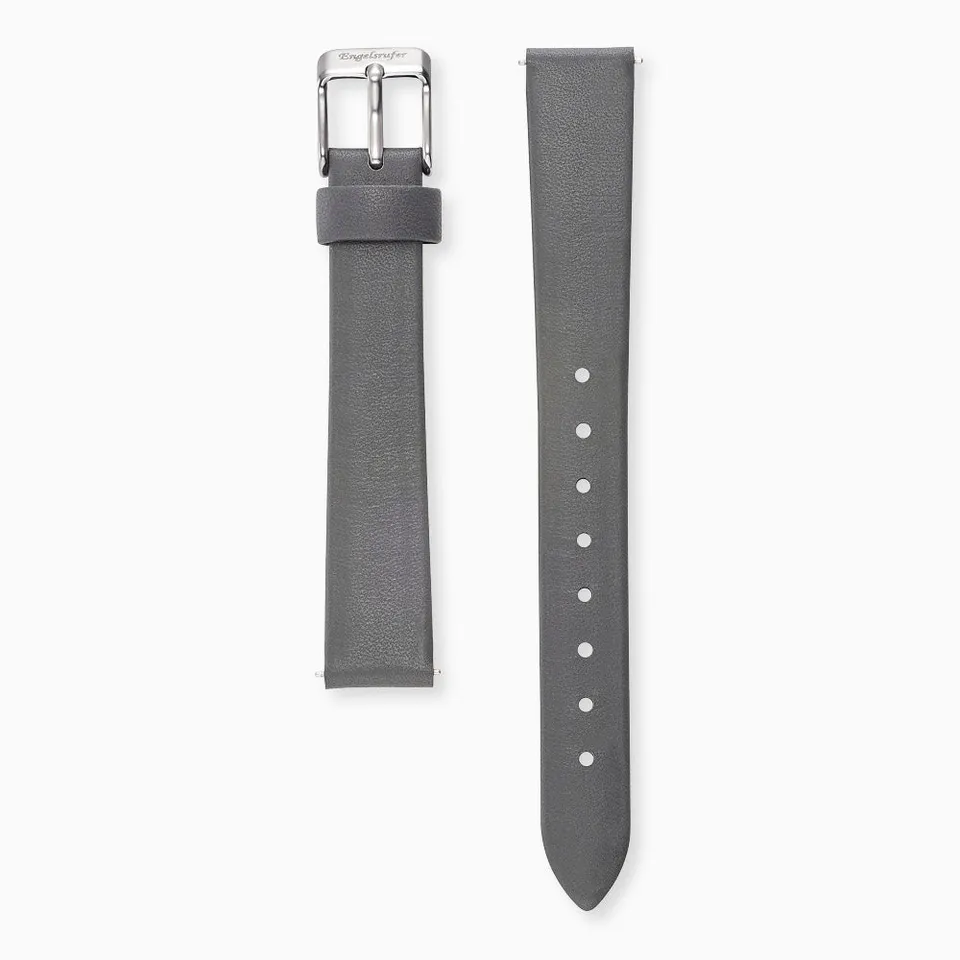 engelsrufer-uhrenarmband-nubuk-leder-dunkelgrau-14-mm-edelstahl-verschluss image 1