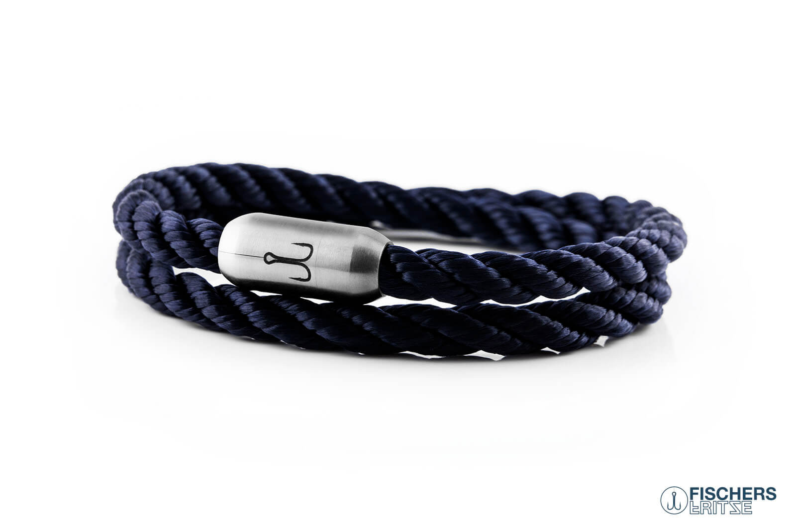 fischers-fritze-garnele-emil-armband-marineblau-gedrehtes-segeltau-6-mm image 1