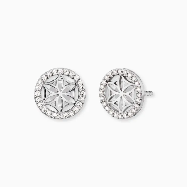 engelsrufer-ohrstecker-925er-silber-lebensblume-mit-zirkonia image 1