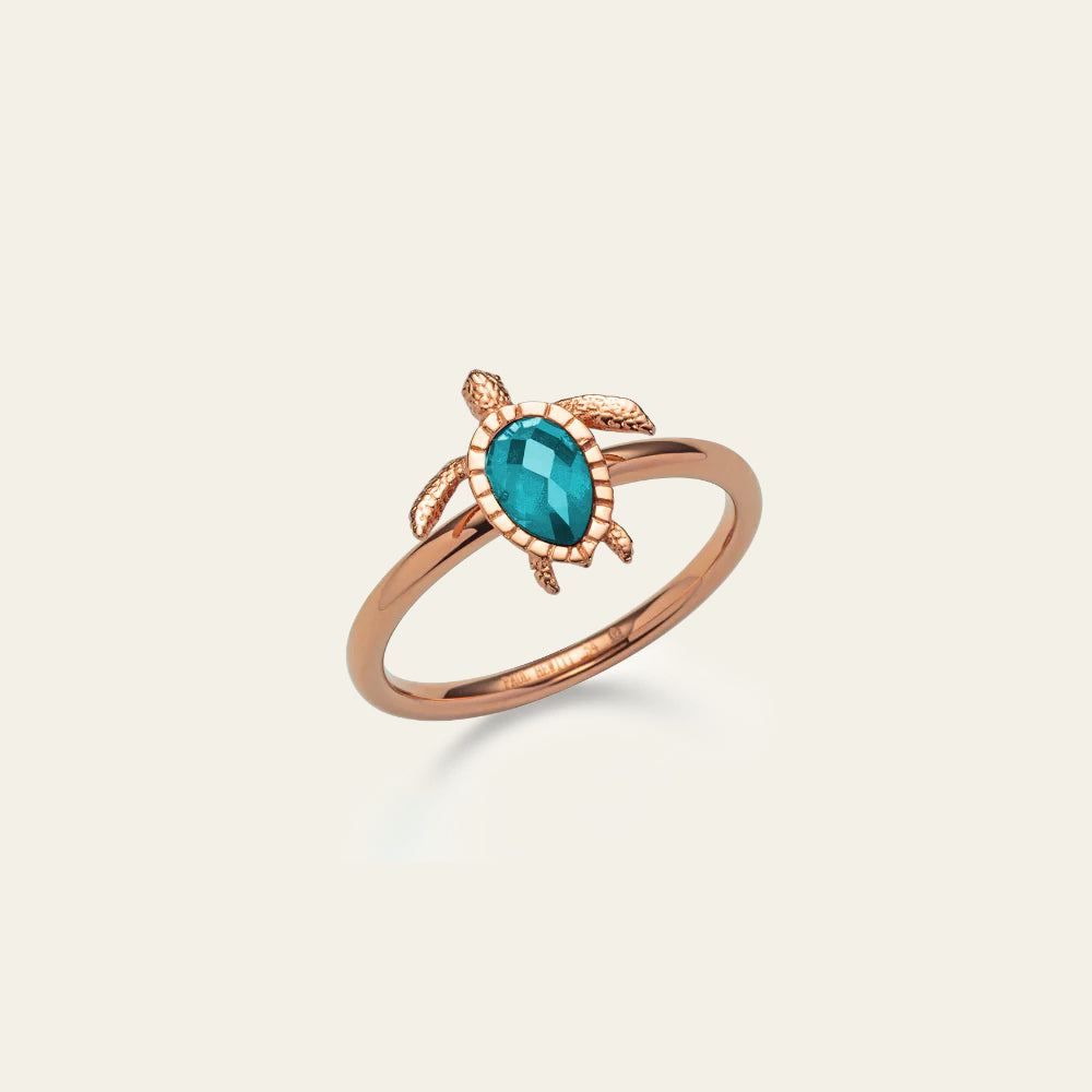 paul-hewitt-turtle-ring-aquamarine-ros-gold image 1