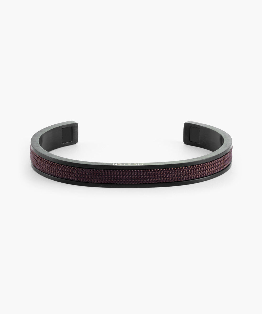 pig-hen-navarch-9mm-cuff-herren-mahogany-black-seil-manschette image 1