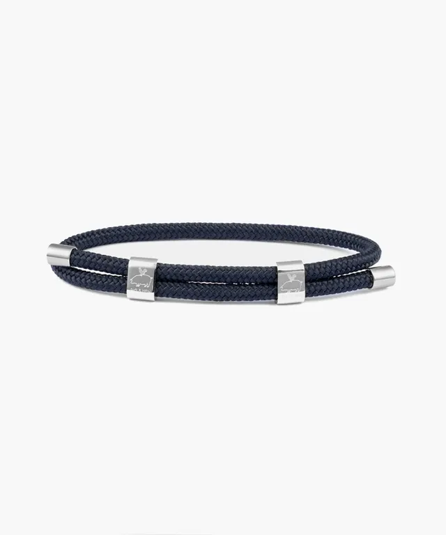pig-hen-little-lewis-dbl-seil-armband-herren-navy-silver image 1