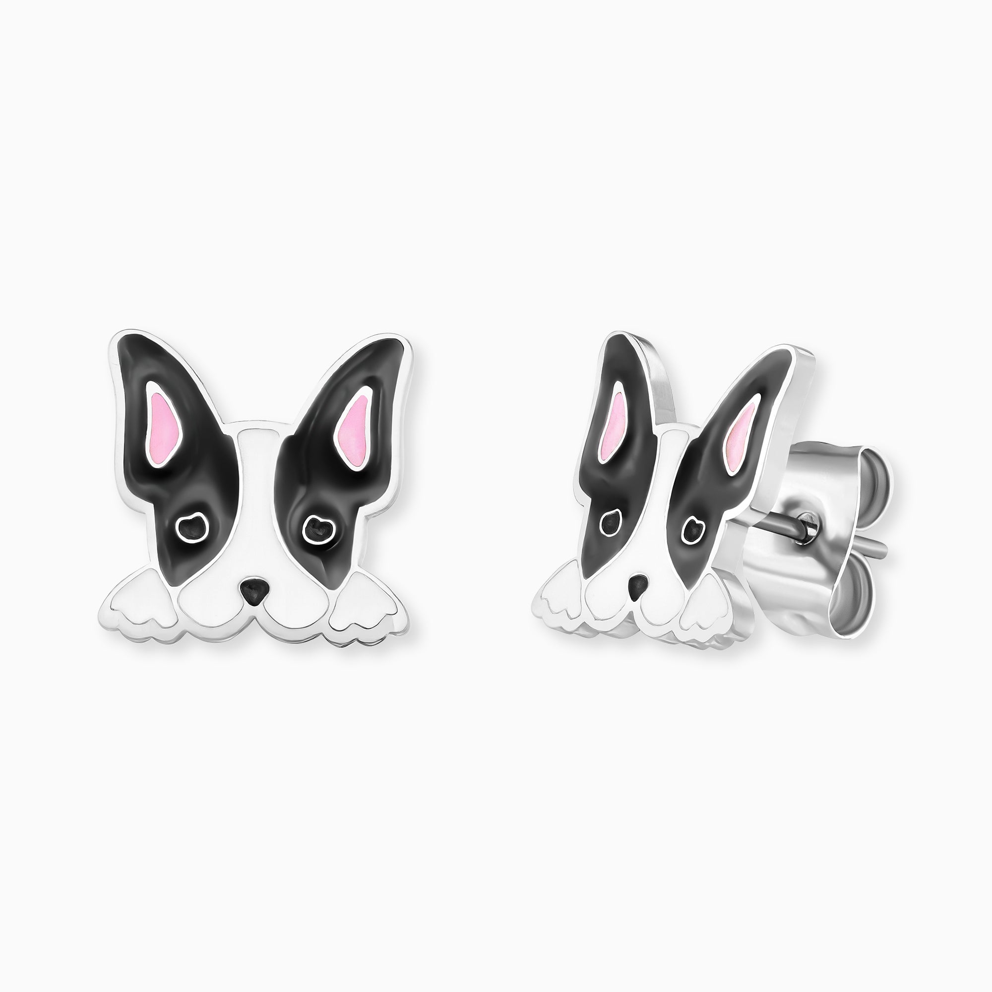 engelsrufer-herzengel-kinder-ohrstecker-edelstahl-hund-mit-emaille image 1