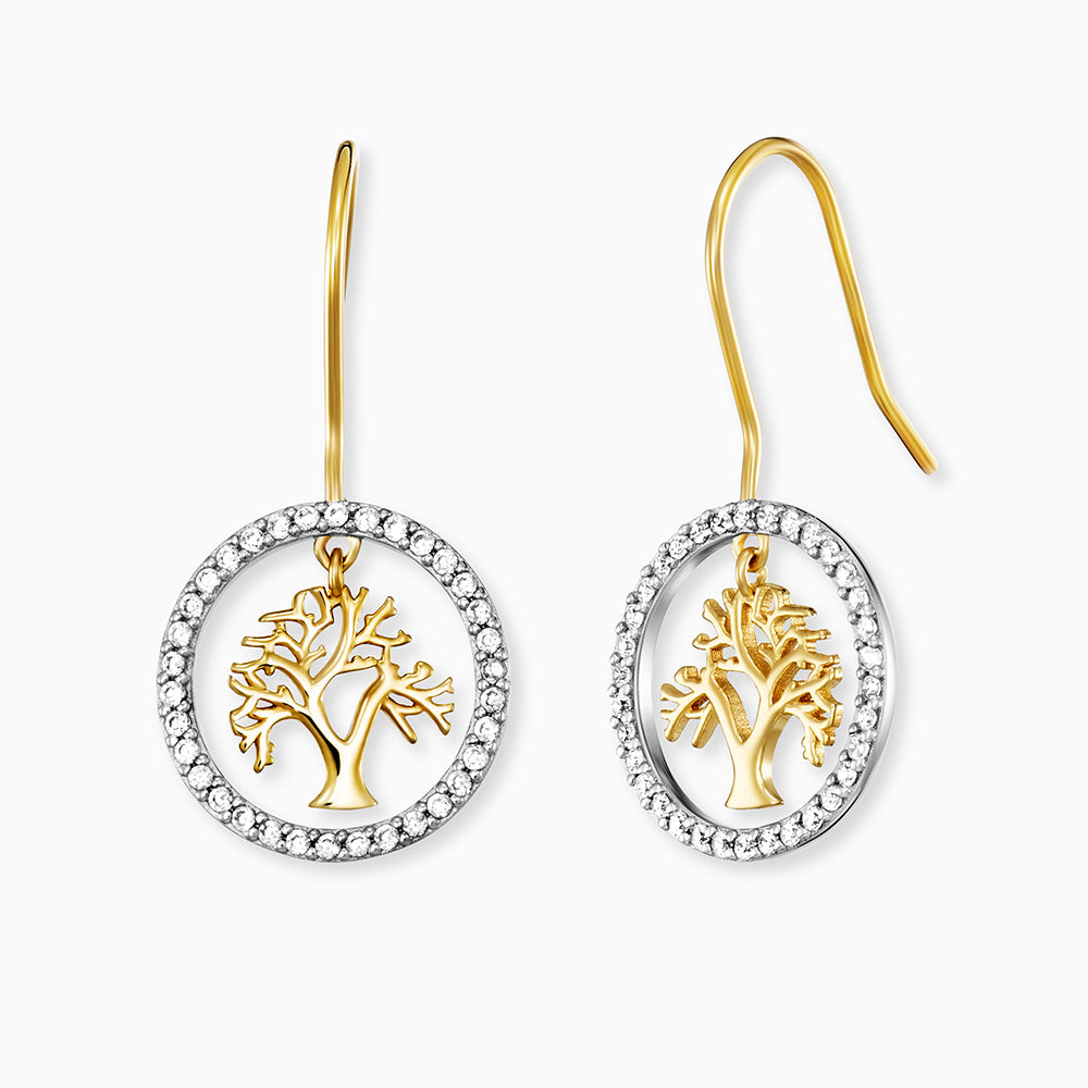 engelsrufer-lebensbaum-ohrh-nger-925er-silber-bicolor-gold-mit-zirkonia image 1