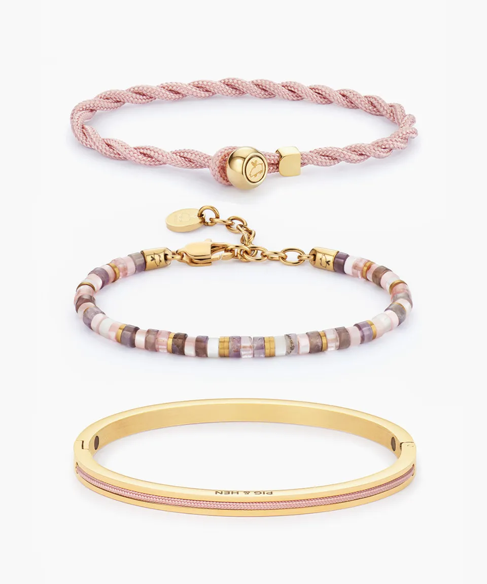 pig-hen-ed-dusty-pink-brontide-vienna-maya-lou-set-3er-armbandset-f-r-damen-mit- image 1