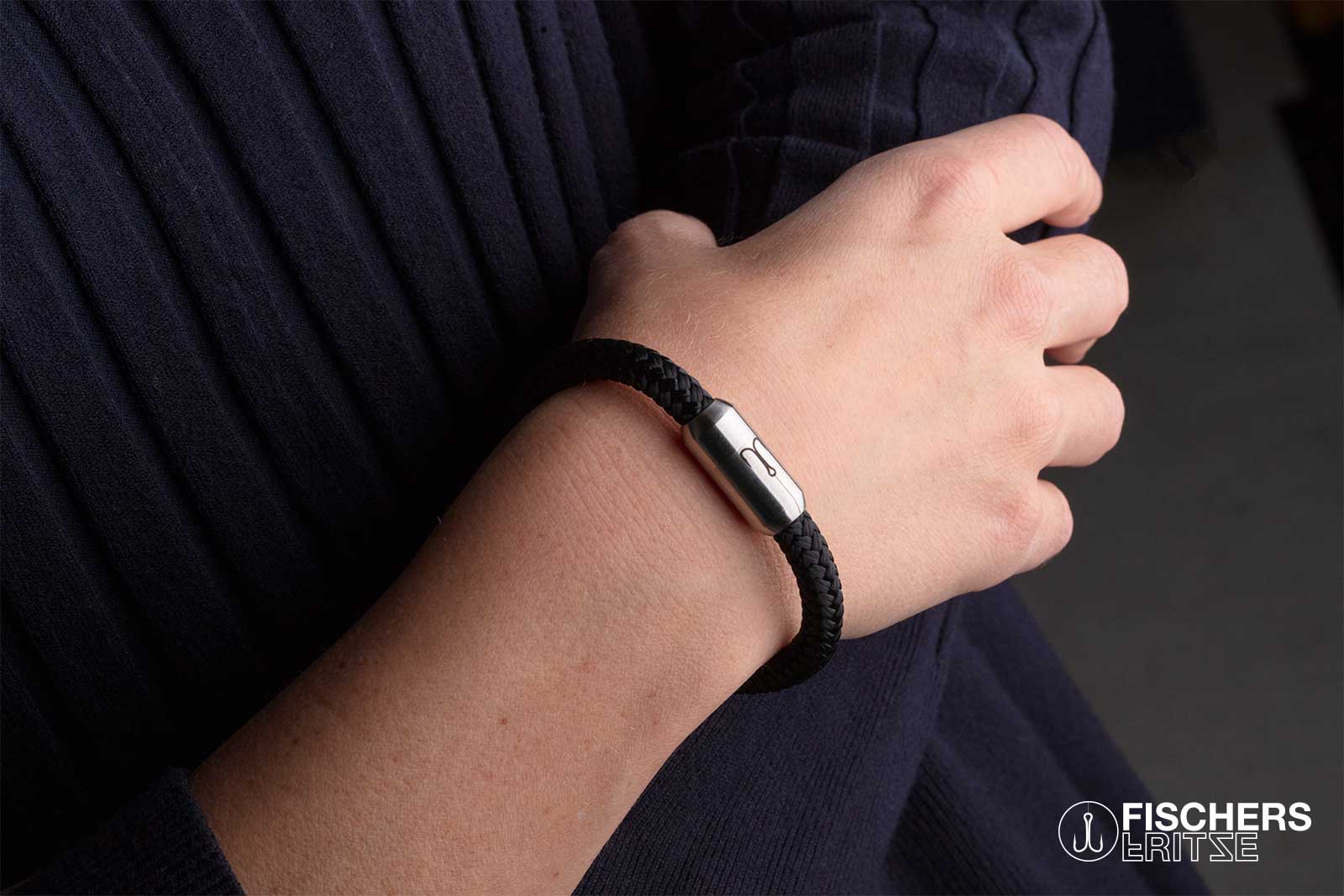 fischers-fritze-krabbe-alberta-segeltau-armband-schwarz image 7