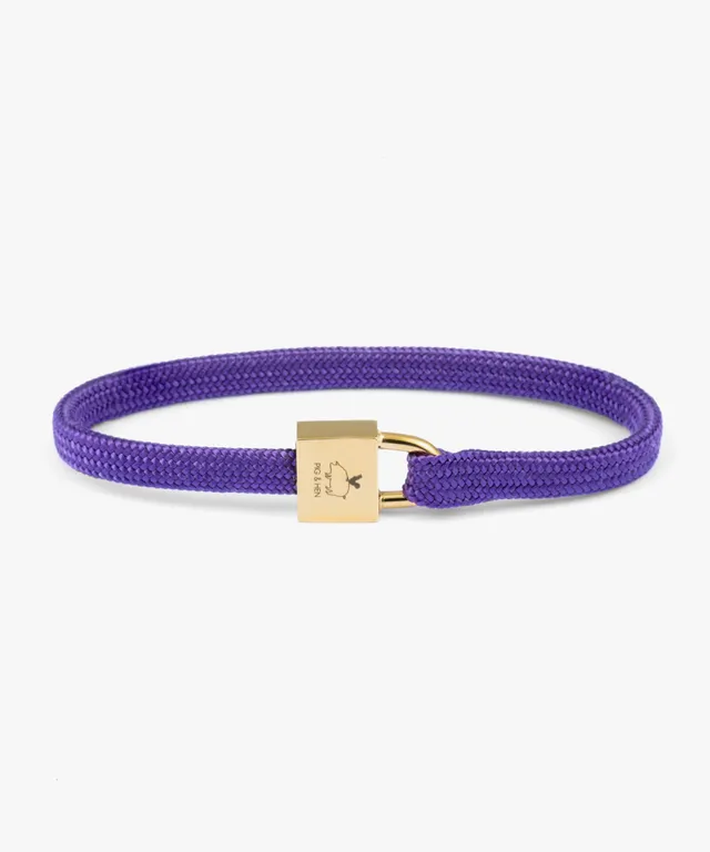 pig-hen-billy-damen-seilarmband-royal-purple-gold-lock-verschluss image 1