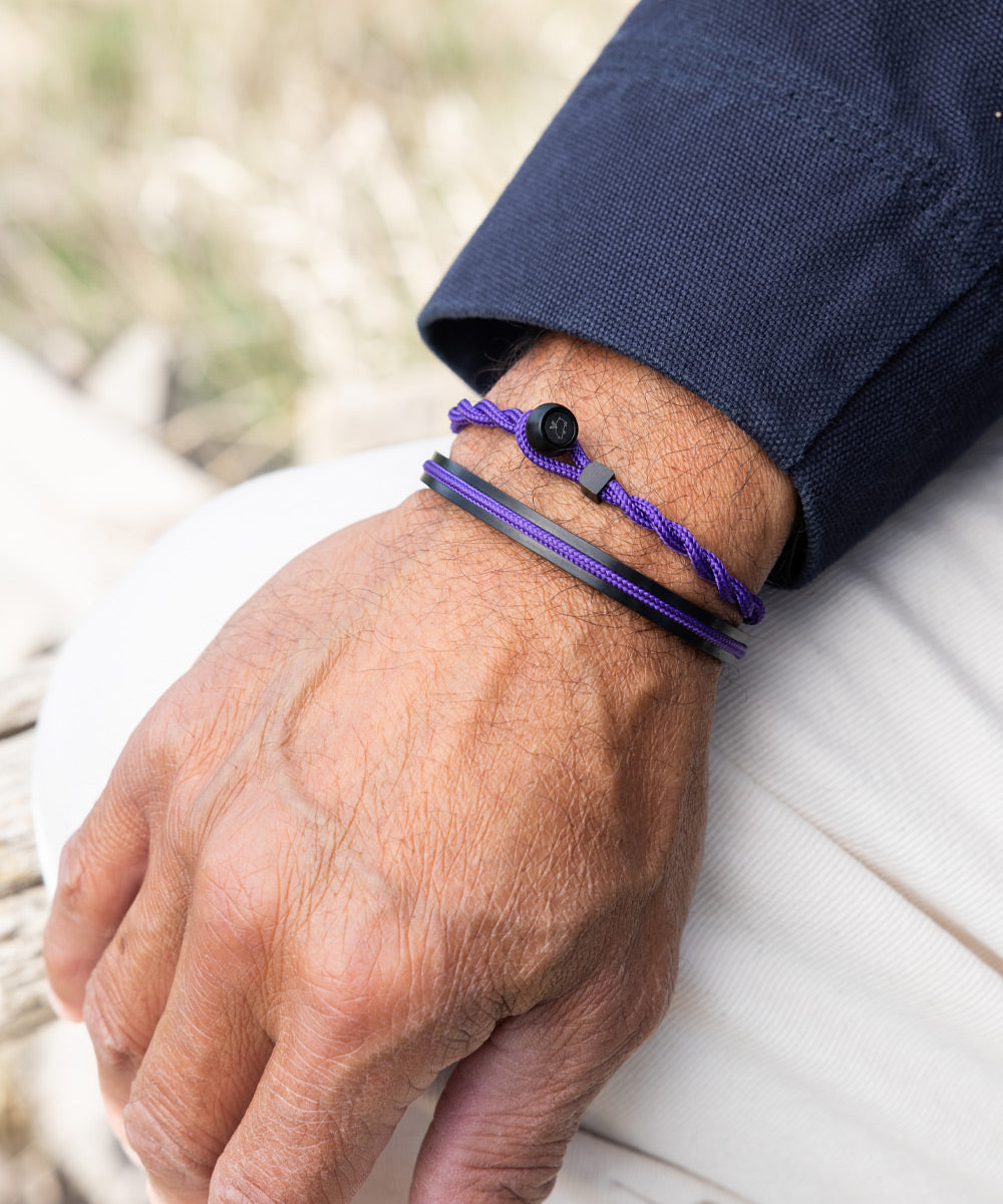pig-hen-easy-ed-armband-royal-purple-schwarz-edelstahl-unisex image 2