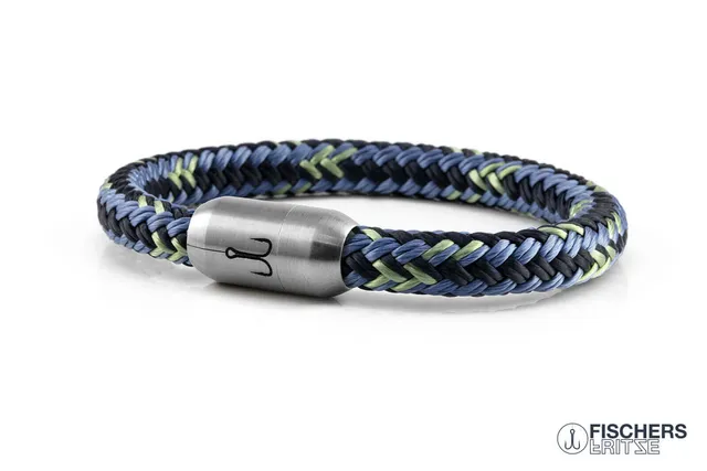 fischers-fritze-makrele-henning-segeltau-armband-marineblau-pastellblau-pastellg image 1