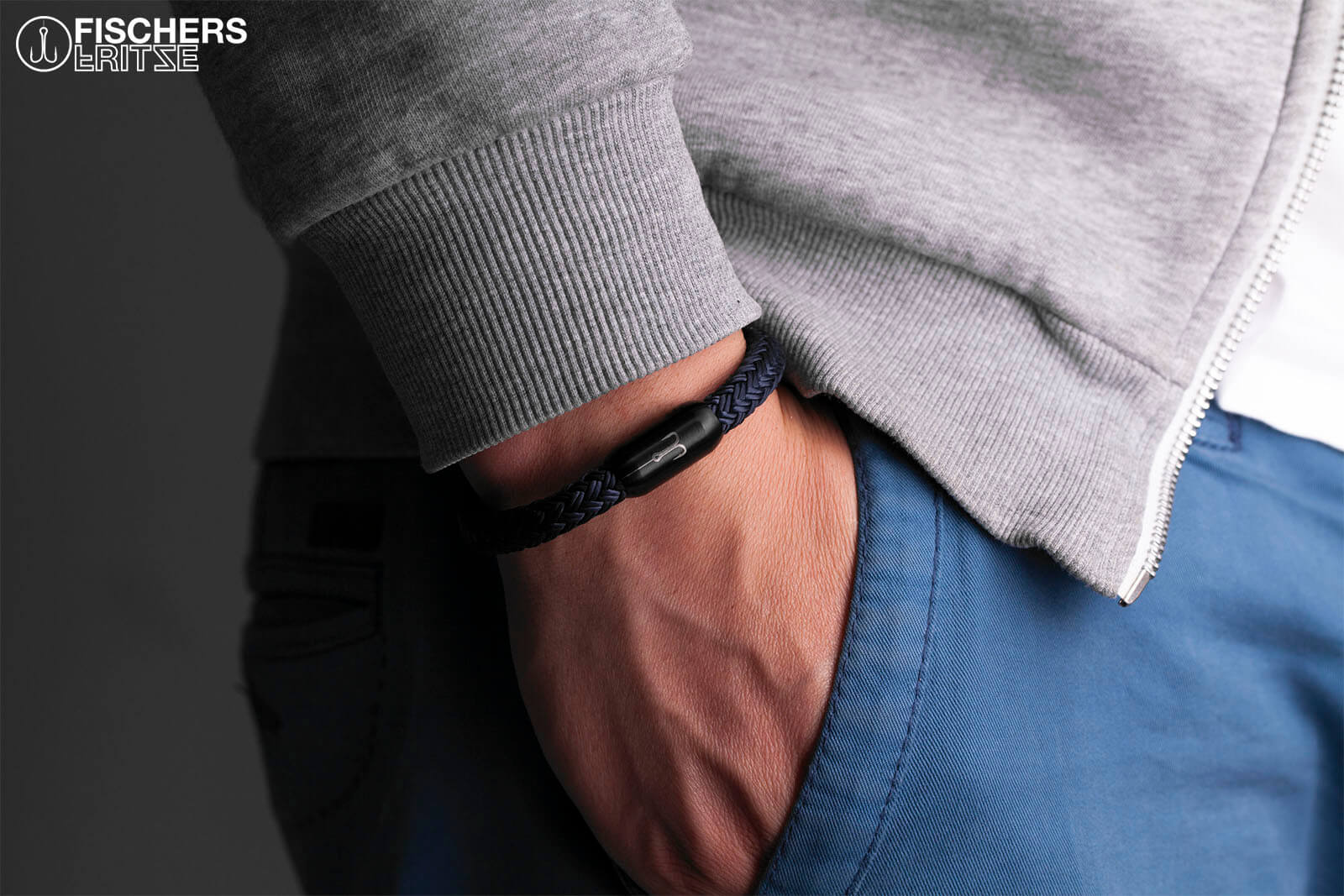 fischers-fritze-torpedomakrele-vincent-segeltau-armband-marineblau image 7