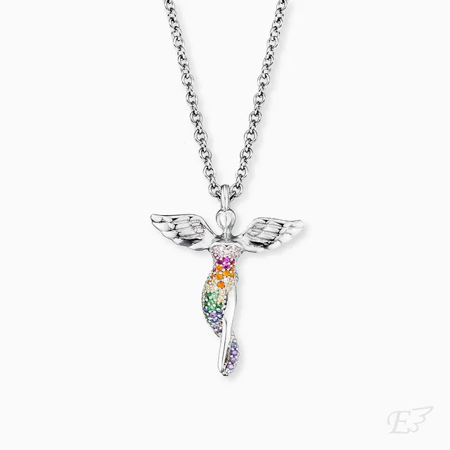 engelsrufer-halskette-schutzengel-925er-silber-mit-zirkonia-multicolor image 1