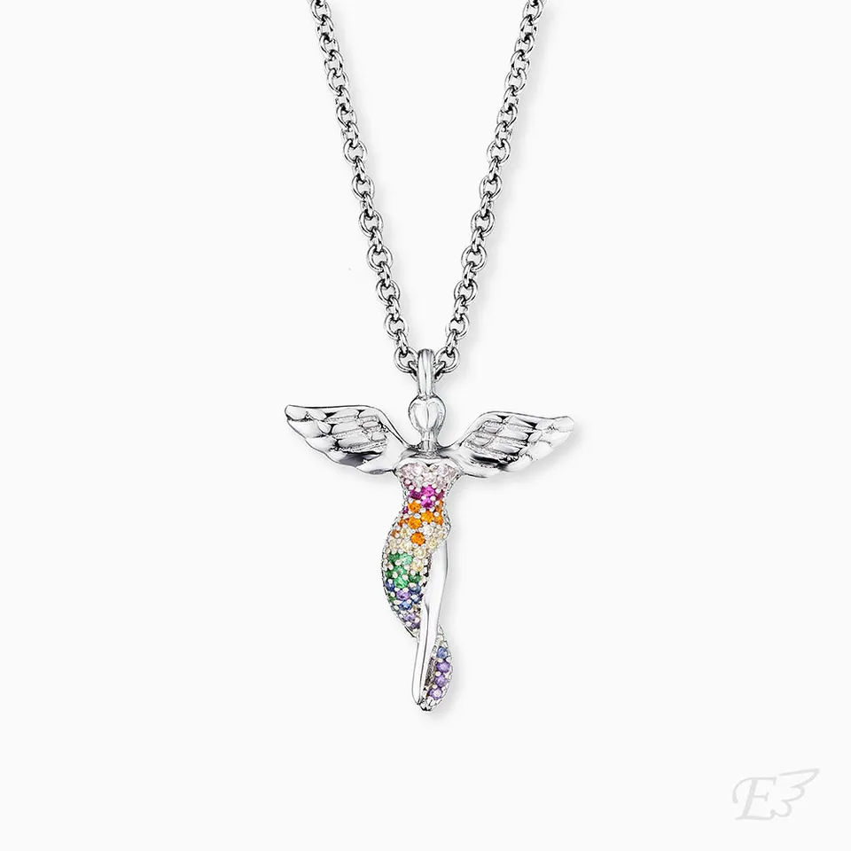 engelsrufer-halskette-schutzengel-925er-silber-mit-zirkonia-multicolor image 1
