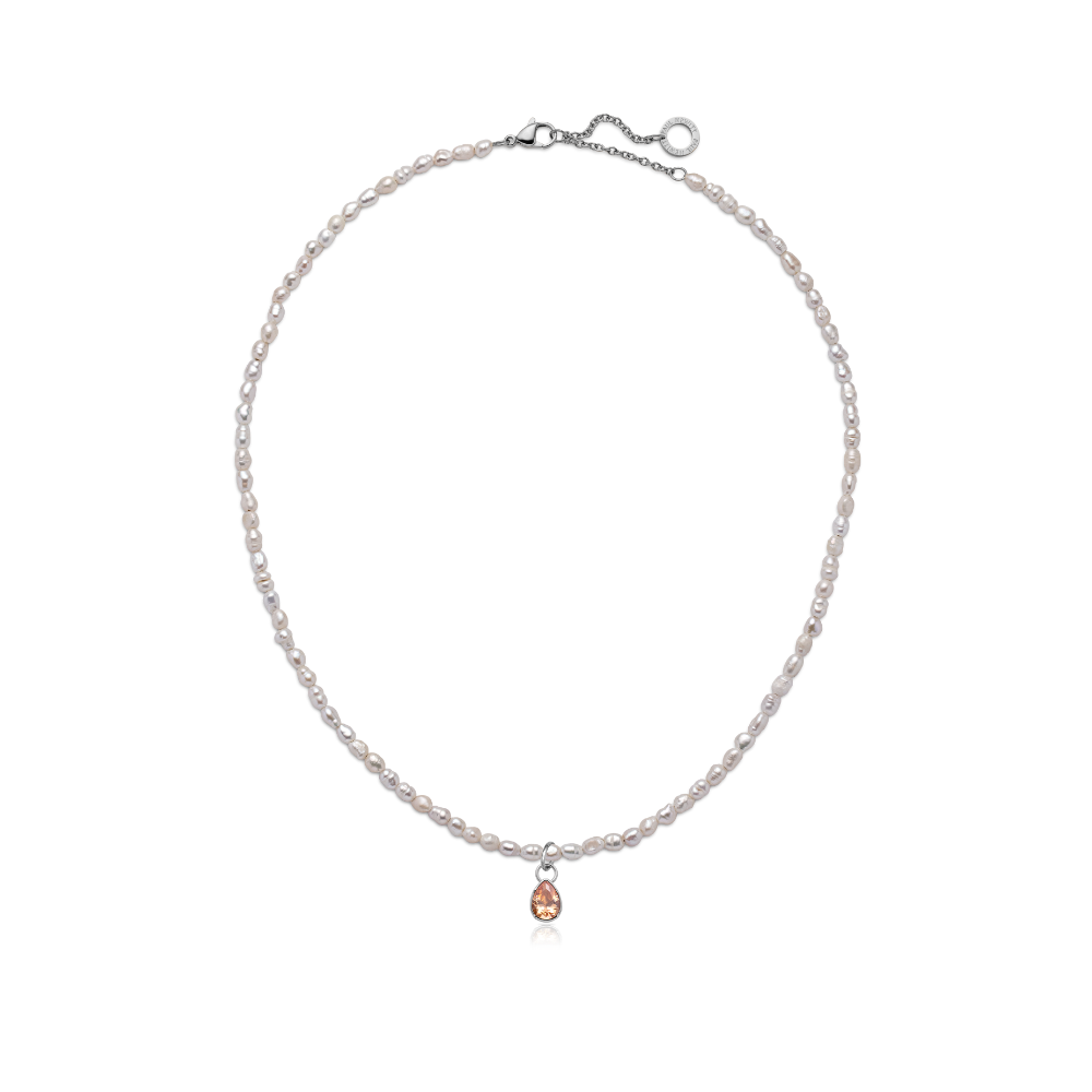 paul-hewitt-ocean-stories-set-peach-stone-charm-und-halskette-silber image 1